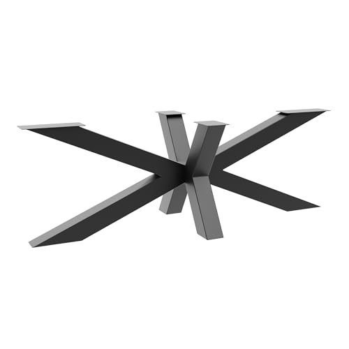 MetaloPro Acamar Extreme Pieds de Table en Acier - Cadre Étoile Industriel Robuste, Support Central Stable Haute Résistance pour Table à Manger, Conférence...