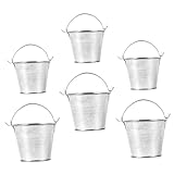 Photo Gallery warmhm 6 pezzi secchielli in metallo zincato secchi per caramelle e regali manico portatile design secchi decorativi per feste Photo Gallery warmhm 6 pezzi secchielli in metallo zincato secchi per caramelle e regali manico portatile design secchi decorativi per feste