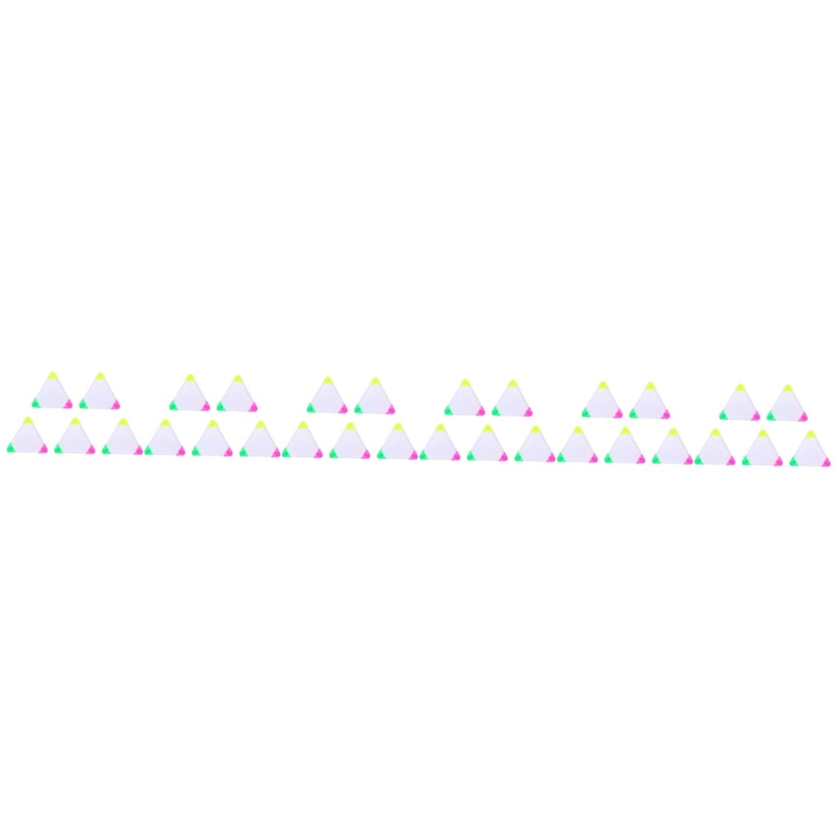 Operitacx 30 Pièces Marqueurs Fluorescents Triangulaires Ergonomiques pour Étudiants Fournitures Scolaires Marquage