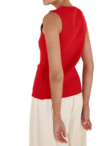 PEHMEA Women's Sweater Vest Sleeveless Button Down Spring Summer Tank Tops Trendy Cardigan Sweater Vests with Pockets2