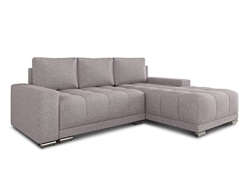 Sofnet Ecksofa Pavo mit Schlaffunktion und Bettkasten - Big Sofa, Couch, Couchgarnitur, Eckcouch, Ecke, Sofagarnitur - Ottomane Universal (Rosa (Sawana 84))