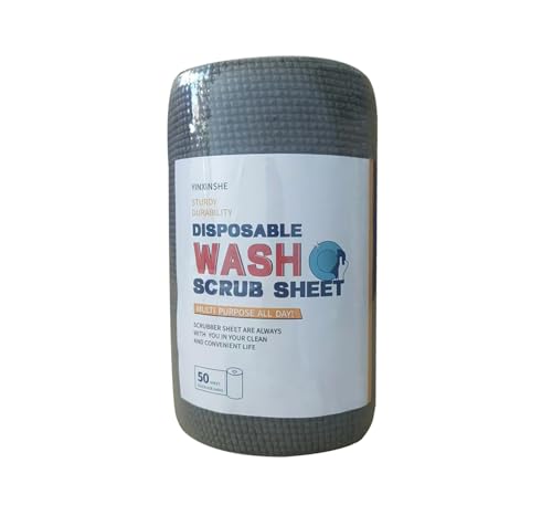 Image of Daily Dish Scrubber(50 Sheets), Premium Scrub Sheets, Dishcloths for Washing Utensils, Cookware, & Cooktop, Non-Scratch, Odor-Free, Quick Drying, Heavy Duty, Cleaning Supplies for Kitchen, Bathroom