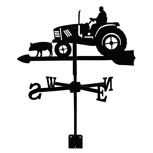 Girouette tracteur cochon en acier inoxydable anti-rouille pour toit