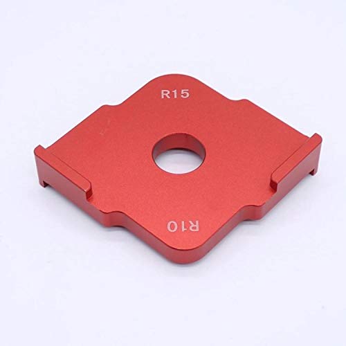 Gaosi Tools Aluminium Alloy Foam Insert Table Radius Quick-Jig Router Bit Templates For Routing Rounded Corners R10 R15 R20 R30, Set of 2 (Red)