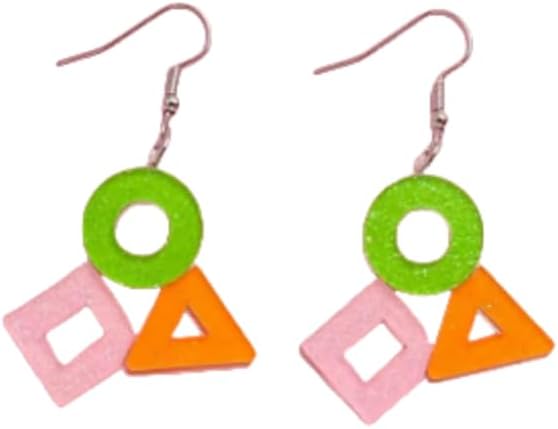 Back-to-School Math & Geometry Acrylic Earrings - Colorful & Trendy & Playful Accessories image 5
