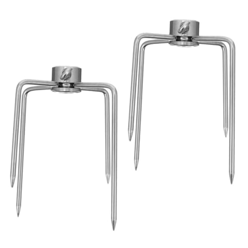 FONDOTIN Prongs Meat Forks Easy Insertion Removal Bbq Tool Durable Iron Bbq Forks