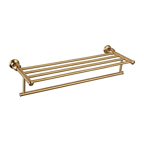 Porte-serviettes de salle de bain porte-serviettes mural double brossé