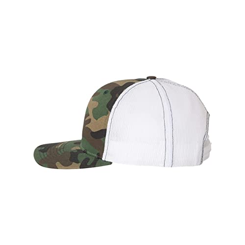 Image of Richardson 112P Patterned Snapback Trucker Hat - Custom Leather Patch Hat | No Minimals | Volume Tiered Pricing