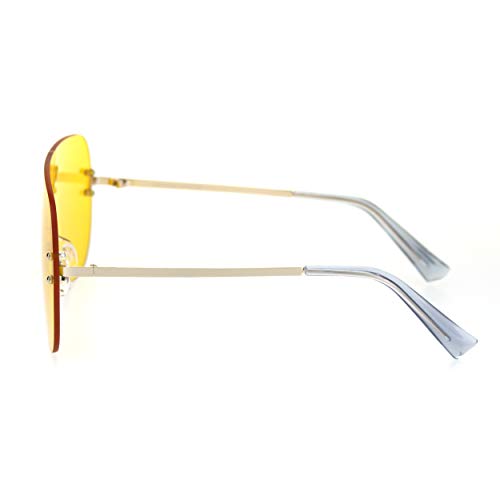 Image of Minimal Shield Rimless Futuristic Large Racer Pilots Sunglasses