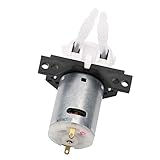 Dosierpumpe Schlauchpumpe DC12V/24V Labor für Aquarium(Weiß, 12V 3 * 5)