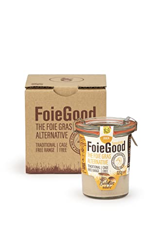 FoieGood - Untable de Pato con Boletus - Paté de Hígado de Pato - Ideal para Aperitivos - Suave y Cremoso - Sin Cebo Tradicional - Tarro de cristal 120 g