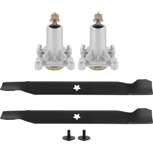 OCPTY Lawn Mower Deck Rebuild Kit 42 Mower Blade Rebuild Kit Fit for Newer Craftsman/Ariens Mowers (Hydro/Automatic/Geared) Newer Craftsman LT3000 spindle assembly 192870 Blades 138971