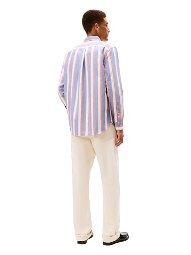 Image of Tommy Hilfiger Men's Long Sleeve Oxford Shirts in Regular Fit, Men's Button Down Shirts, Also Available in Big and Tall