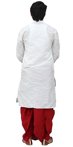 Image of Om Shubh Mangalam Men's Silk Ethnic Wear Dhoti Kurta Set For Wedding