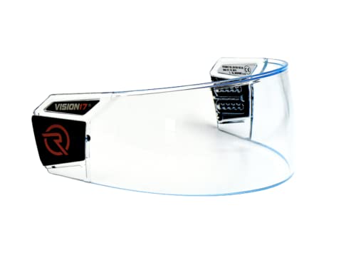 Hockeyninja HIRO Visor Locking Hockey Visor with Anti Fog and Anti Scratch Coating - Impact Resistant - Universal Helmet Fit with Premium Mounting Hardware Included - CE Certified (Hiro 3)