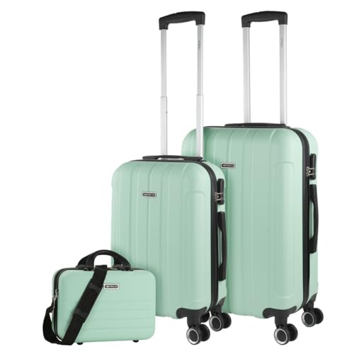 Itaca - Maletas De Viaje Juego Maletas 4 Ruedas - Juego De Maletas De Viaje - Juego Maletas De Viaje Ligeras. Candado De Combinacion 771115b, Menta Itaca - Maletas De Viaje Juego Maletas 4 Ruedas - Juego De Maletas De Viaje - Juego Maletas De Viaje Ligeras. Candado De Combinacion 771115b, Menta