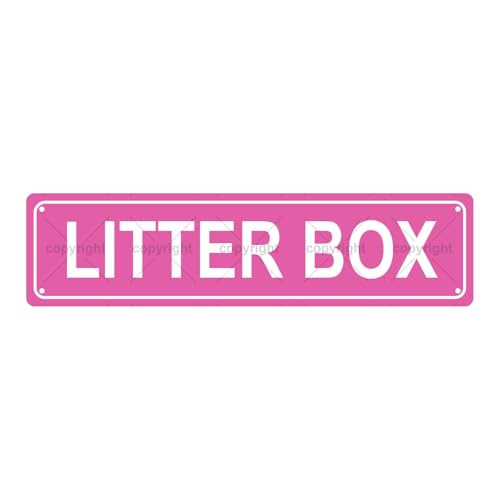 LITTER BOX SPACE Metal Tin Street Sign Bar Cafe Garage Cave Home Room Wall Bathroom Farmhouse Garden Porch Patio Decor, 16 x 4 Inch