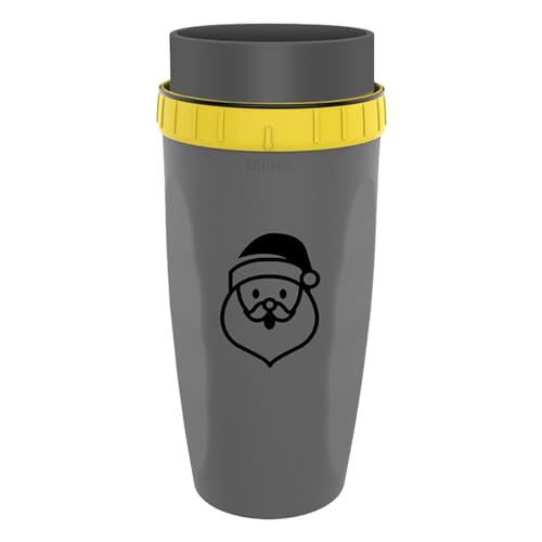 PRIMUZ Taza de agua con cierre giratorio, taza Twist Top de 300 ml, taza de agua portátil con pajita, vaso para taza de café para coche para café caliente y frío