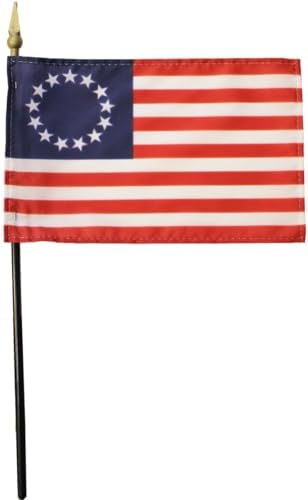Betsy Ross - 4 in x 6 in Historic Stick Flag image 2