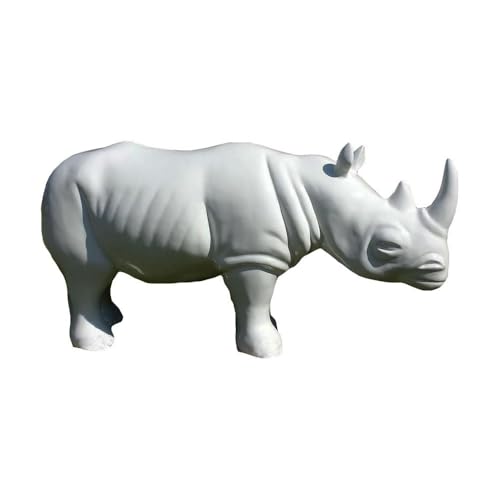 By-Rod - Statue rhinocéros Blanc Grand modèle