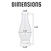 OHLECTRIC 2-5/8-Inch Handblown Clear Glass Chimney for Oil Lamp – Use with Converted Electric Lamps – Ideal Replacement Shade for Oil Lamps, 1-Pack OL-39179