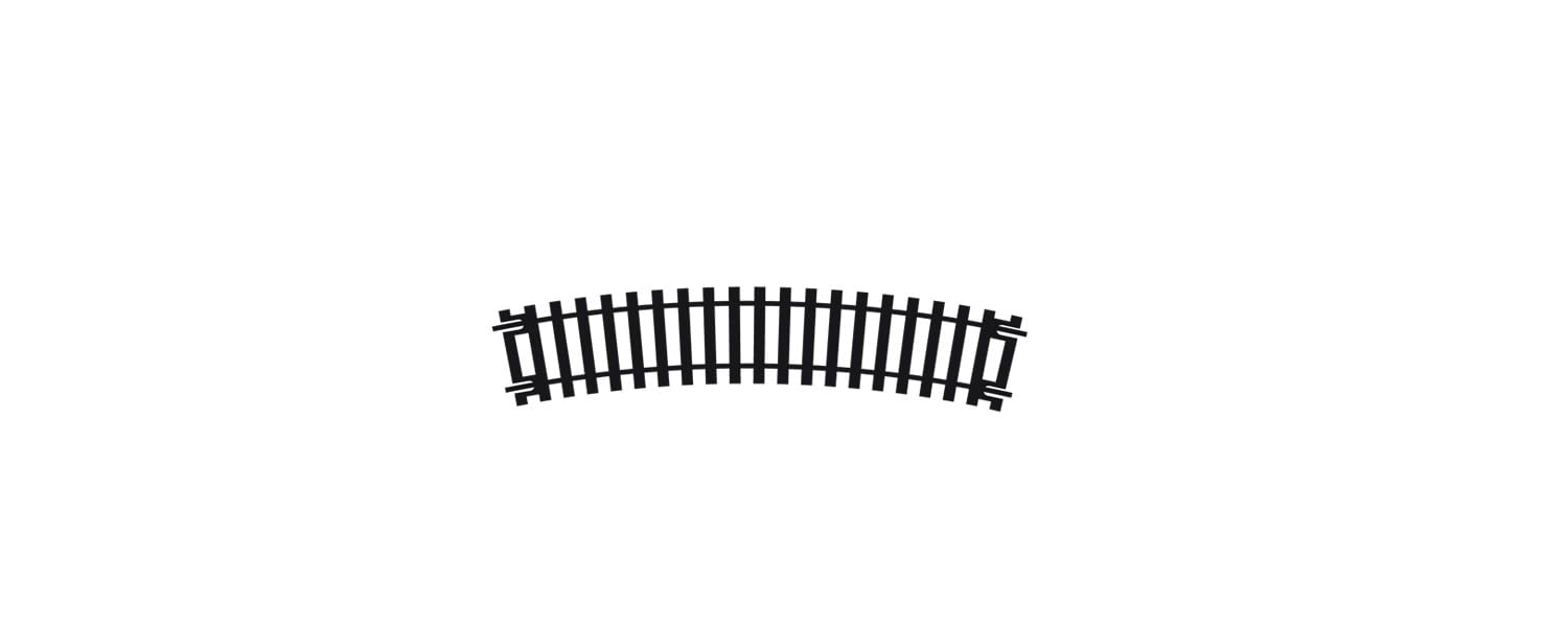 Hornby R604 OO Gauge 1st Radius Curve Track - Extra Track Pieces for Model Railway Sets, Model Train Track Pieces - Scale 1:76