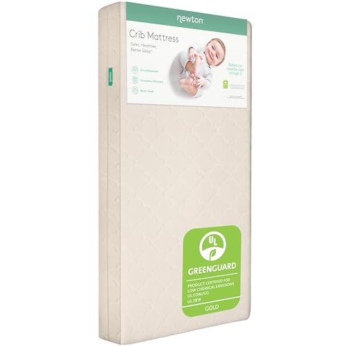 Newton Baby Crib Mattress and Toddler Bed - Ultra-Breathable Proven to Reduce Suffocation Risk, Washable Core & Cover, 2-Stage, Plush 5.5" Thick - Sandstone by Newton Baby - Used condition - CA$349.67