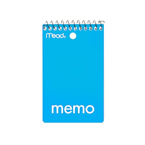 Mead Wirebound Memo Book, 3” x 5”, College Ruled, 120 Pages/60 Sheets, Assorted Colour Covers, Pack of 5, (45428) image 6
