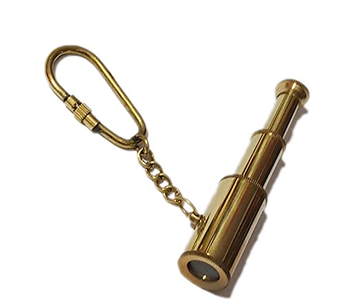 Brass Key Chain- Collectible Marine Nautical Key Rings from Parijat Handicraft (Telescope-Key-Chain)