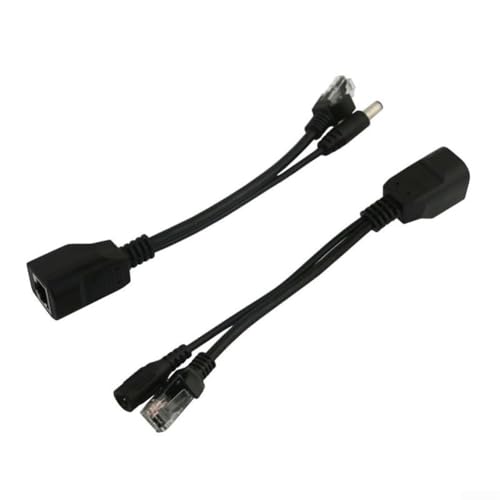 Injecteur répartiteur passif pour caméra IP, rallonge de câble Ethernet avec connecteur DC 0,5 x 2,1 mm, accessoire de surveillance CCTV, alimentation de commutateur réseau, longueur 17 cm, paire