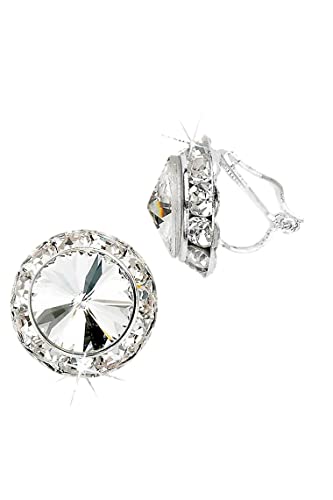 Glamour Goddess Rhinestone Rivoli Dance Clip-On Earrings2