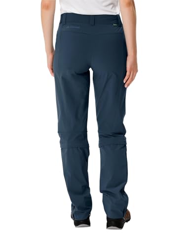 VAUDE Wanderhose Damen Farley Stretch Capri T-Zip III – Blau, 34 – Ansicht 3