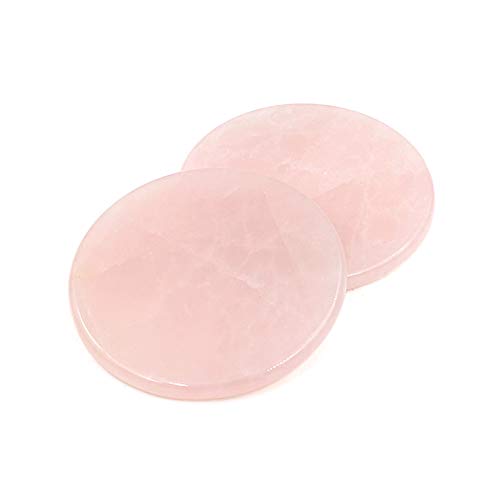 2Pièces Support Adhésif Pour Extensions de Cils en Pierre de Jade Support de Colle pour Cils Pierre de Jade cil Pierre Colle de Palettes Porte-Pad Rose Extension de Cils Jade 2Pouces Round