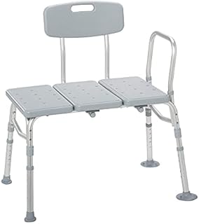 Drive Medical 12011KD-1 Tub Transfer Bench For Bathtub with Adjustable Backrest