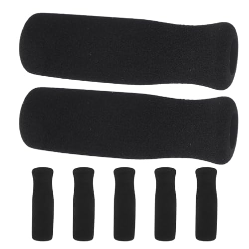BESPORTBLE Juego de 7 Fundas para Manijas de Andador y Muletas en Nbr Negro Antideslizante Absorción de Humedad para Uso Interior y Exterior
