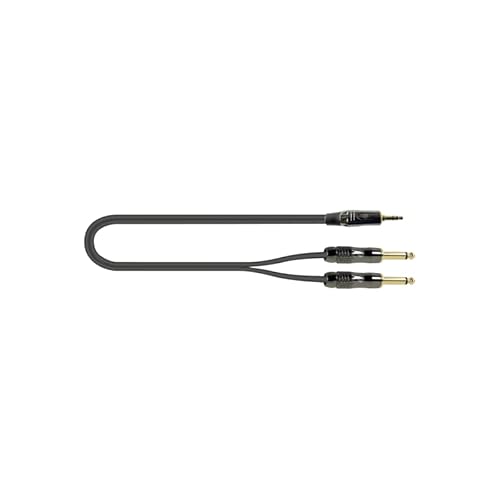 Quiklok Itst-J352J-2 - Cavo Audio Italiano Standard Minijack Stereo, 2 X Jack Mono 2 M