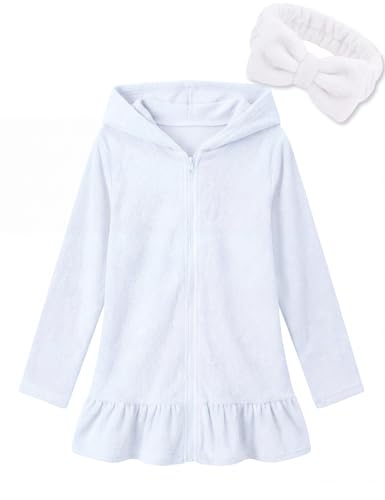 Image of Girls Swimsuits 3 Piece Bikini Bathing Suit Sets Cover-up Swimwear with Drawstring UPF 50+ Sun Protection