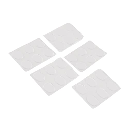 30 Pcs Drum Gel Pad, Self Adhesive Soft Silicone Muffling Gel Pads for Tone Control Silicone Material Easily Wash and Reuse Use for Drum Vibration Reduction (Transparent)