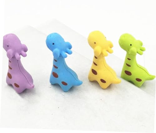 Image of AK Store (Pack of 4) 3D Cute Cartoon Shape Rubber Pencil Erasers, School Stationery for Kids, Boys Girls, Birthday Return Gifts (Giraffe)