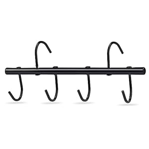 Tack Rack with Swivel Hooks,6 Hook Portable Bridle Hooks Tack Hangers for Horse Tack Holder Stall Barn and Fence(Black)