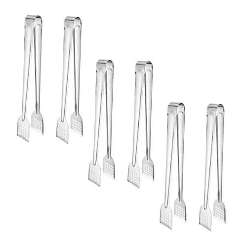 TOYZFRIENDY 6pezzi Pinzette in Acciaio Inossidabile Piccole Per Alimenti Pinzette Da Cucina Per Afferrare Cibi Morsetti Per Alimenti