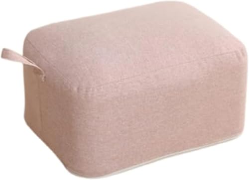 Xozilo 座椅子 フロアチェア 綿麻クッション 畳・和室・茶道に最適 姿勢/腰サポート コンパクト 軽量 体圧分散 瞑想/読書/リビング/寝室用 40×30×20cm オレンジ (40*30*30cm,ピンク)