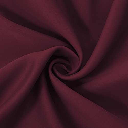 Image of LEMOMO Blackout Curtains 66 x 84 inch /Burgundy Red Curtains Set of 2 Panels /Thermal Insulated Room Darkening Bedroom Curtains