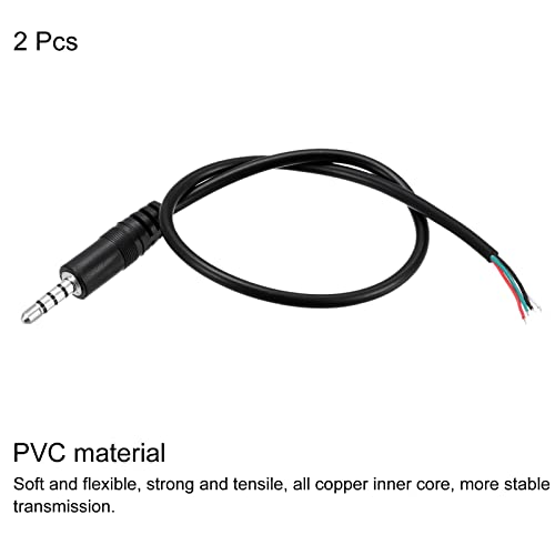 Cable audio 3.5 mm macho a cable abierto 0.30m, pack de 2 miniatura 3