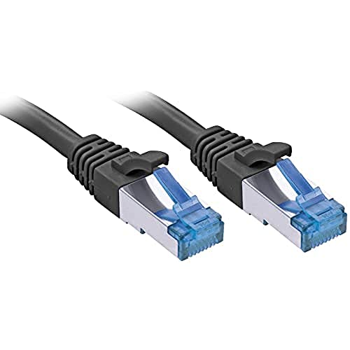 LINDY 47411 0.5 m Cat6 S/FTP (S-STP) Black Network Cable – RJ-45 Network Cable (0.5 m, Cat6 RJ45 S/FTP (S-STP), Black)