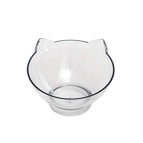 Image of Luck Dawn Clear Replace Cat Bowl for Cat Elevated Bowls, 15 Degree Tilted Design Neck Guard Stand Raised Pet Food Water Feeder Bowl for Cats or Small Dogs