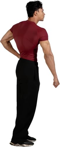 Image of Men's Gym T-Shirt, Dra-fit, Regular Fit, Round Neck, Short Sleeve, Black