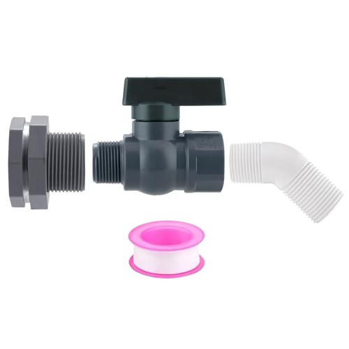 Multipurpose Professional PVC Spigot Fittings Set for Rain Barrels Installation Includes Thread Seal Tape Accessories Rain Barrels Fitting Set
