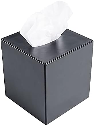 Dacasso Leather Tissue Box Cover, Classic Black (A1037) image 4