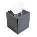 Dacasso Leather Tissue Box Cover, Classic Black (A1037)